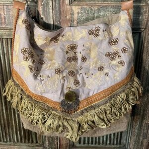 Embroidered Boho Messenger Bag